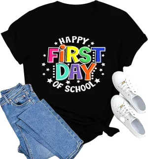 MAIHUN Women Teacher Life Shirt Teacher Gift Short Sleeve Shirts It s a Beautiful Day for Learning T-Shirt