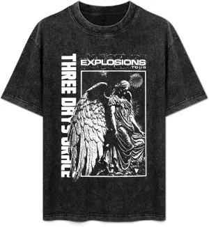 Man's Vintage Oversized T Shirt Cotton Graphic Short Sleeve Shirts Round Neckline Clothing Unisex Tees Shirts