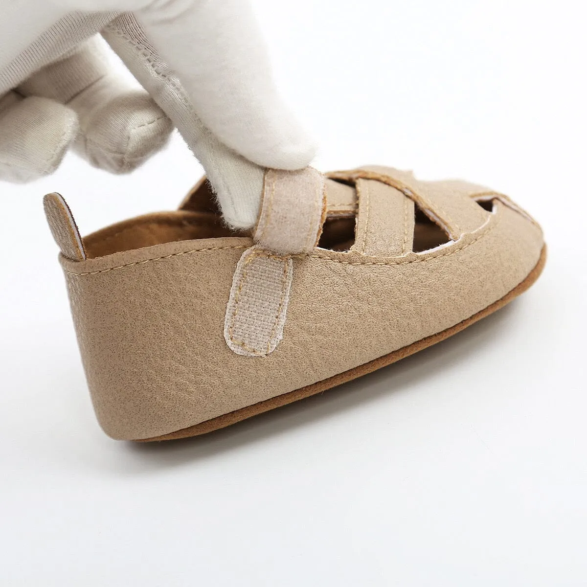 Marti Leather Cutout Baby First Walker Shoes