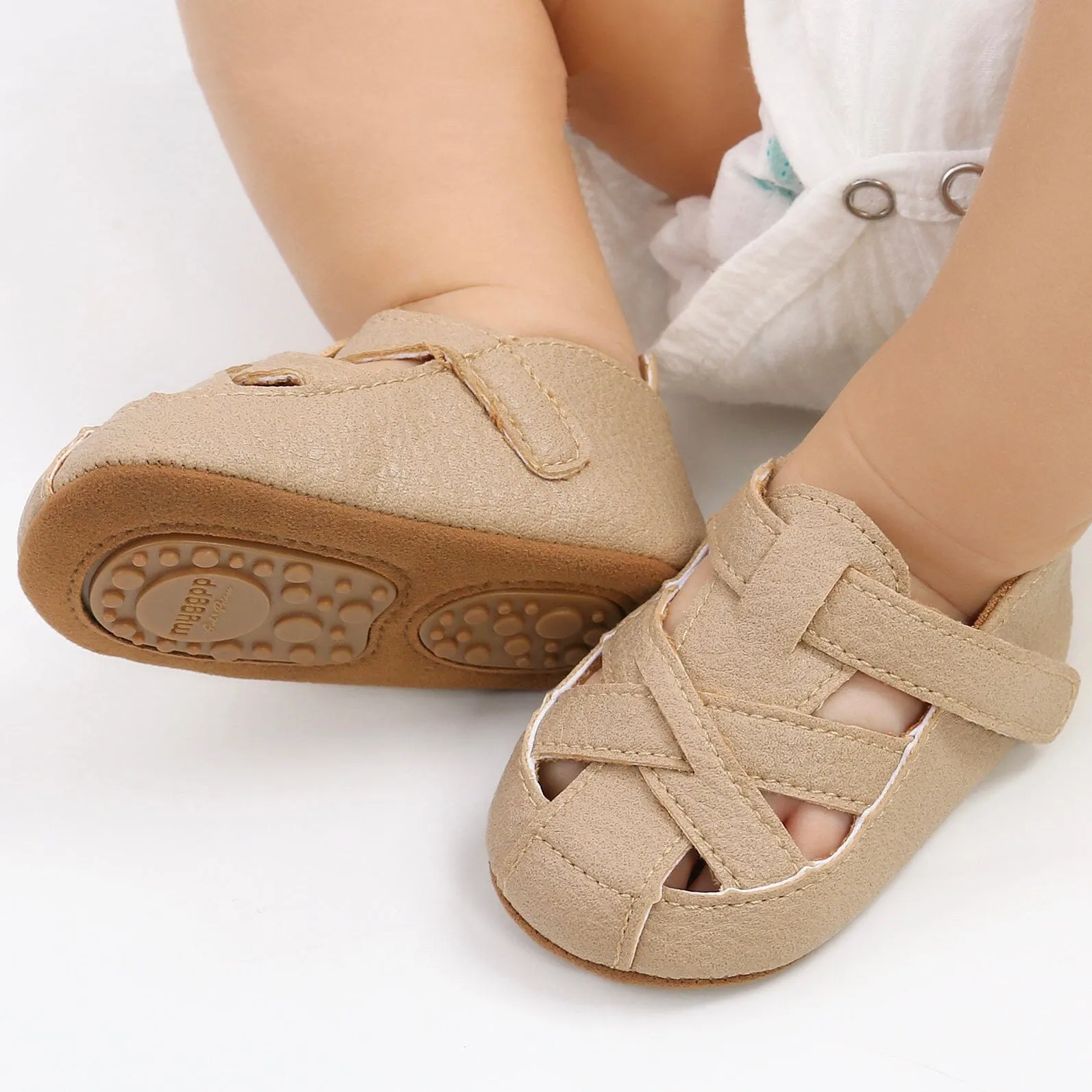 Marti Leather Cutout Baby First Walker Shoes