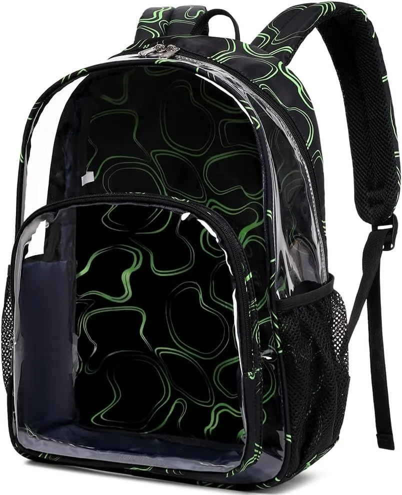 Meisohua Clear Backpack Heavy Duty Transparent See Through Clear Bookbags for School Clear Backpack for Stadium Events College Work Travel Security