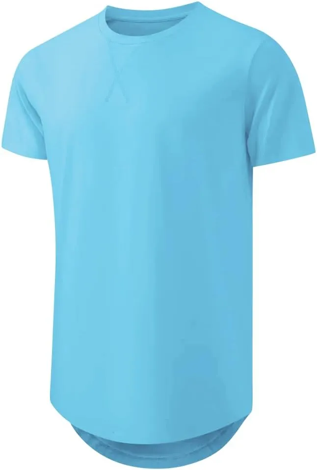 Men's 3XL-8XL 3 Pack Big and Tall T-Shirts Casual Stretch Short-Sleeve Shirts for Men