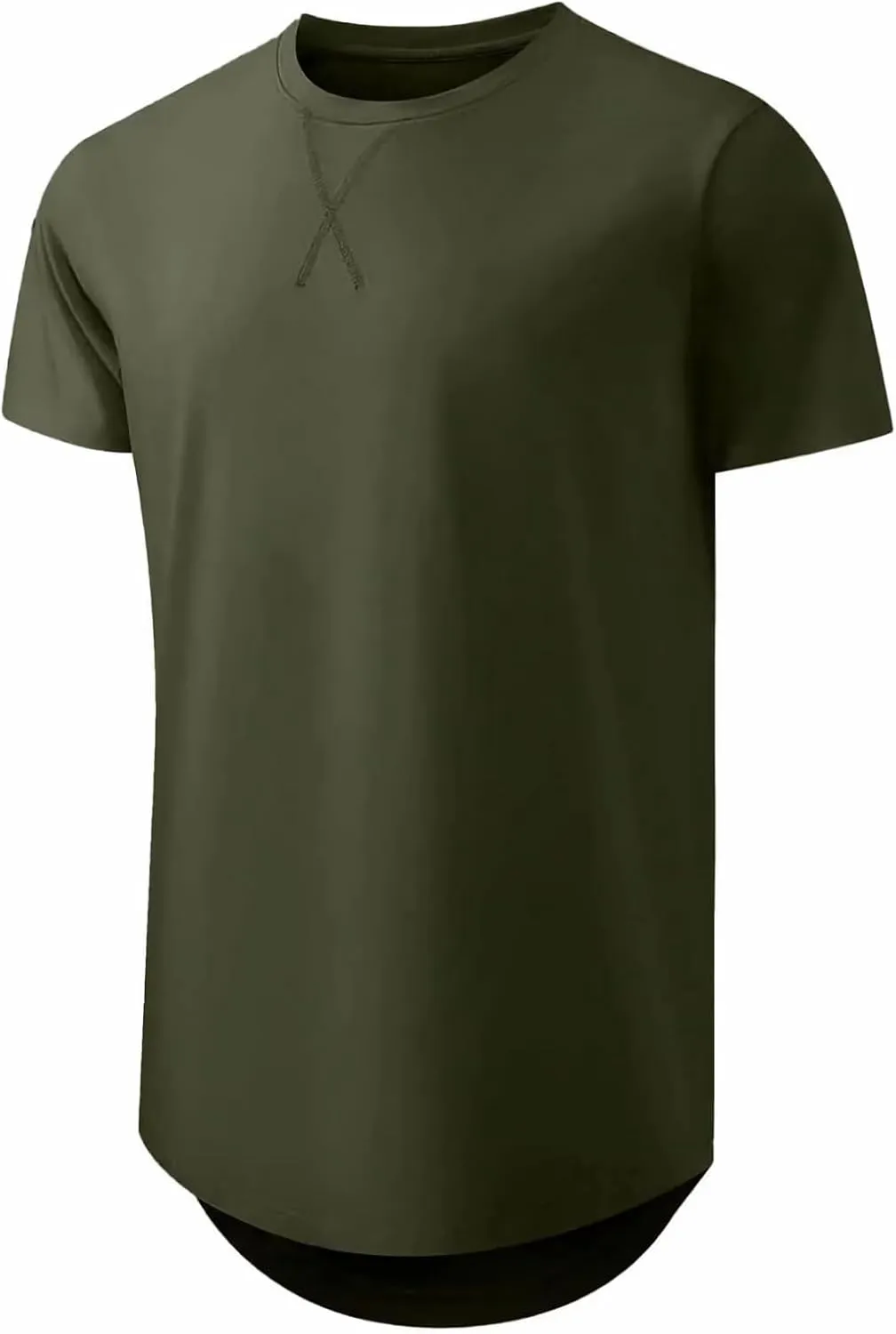 Men's 3XL-8XL 3 Pack Big and Tall T-Shirts Casual Stretch Short-Sleeve Shirts for Men