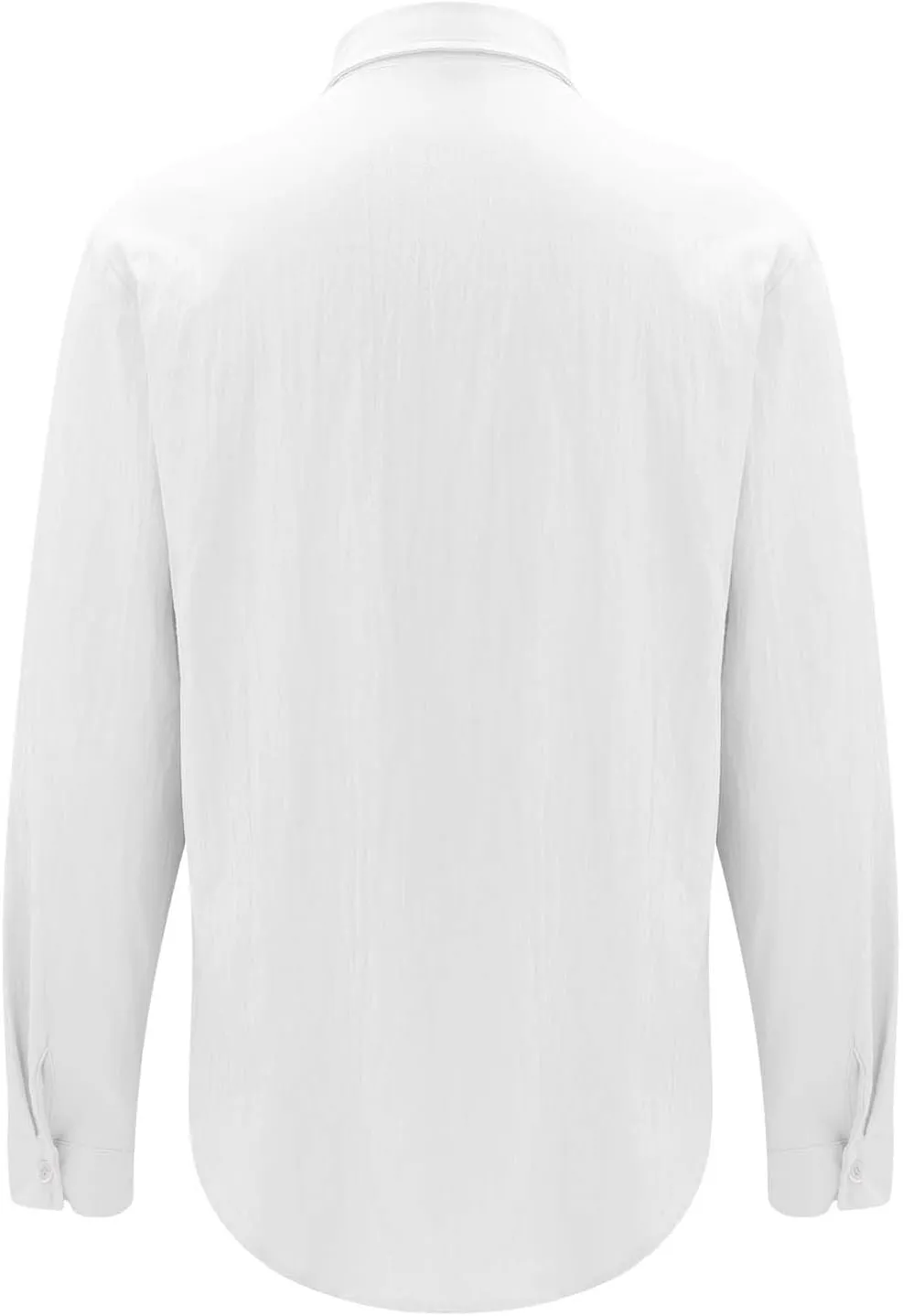 Men's Linen Shirts Business Casual Button Down Long Sleeve Work Shirt Solid Lapel Collar Summer Beach T-Shirts 2025