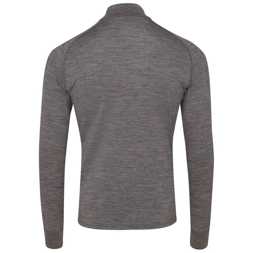 Mens Merino 200 Long Sleeve Zip Neck (Charcoal)