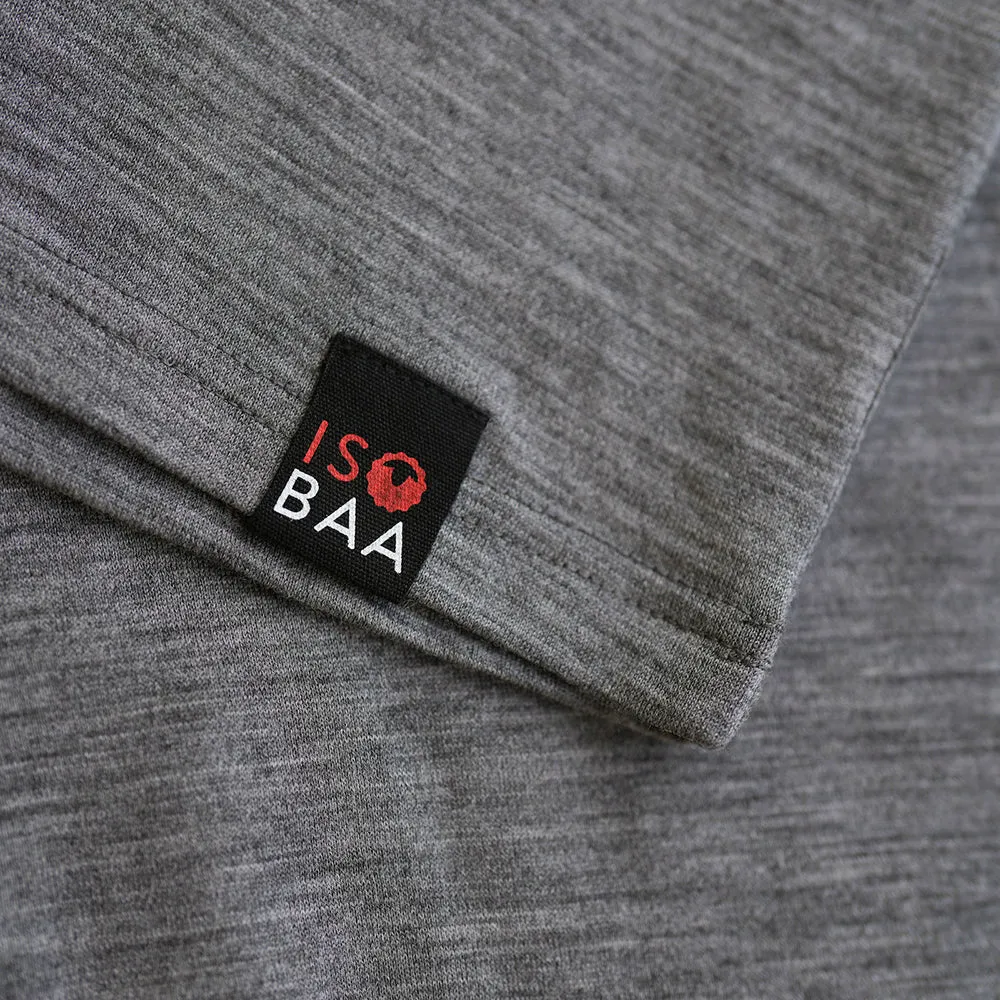 Mens Merino 200 Long Sleeve Zip Neck (Charcoal)
