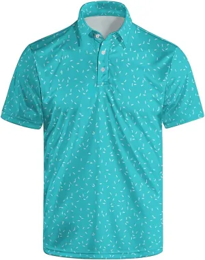 Men's Polo Shirts Golf Shirts for Men Quick-Dry Moisture Wicking Polo Shirt Short Sleeve Polo Shirts