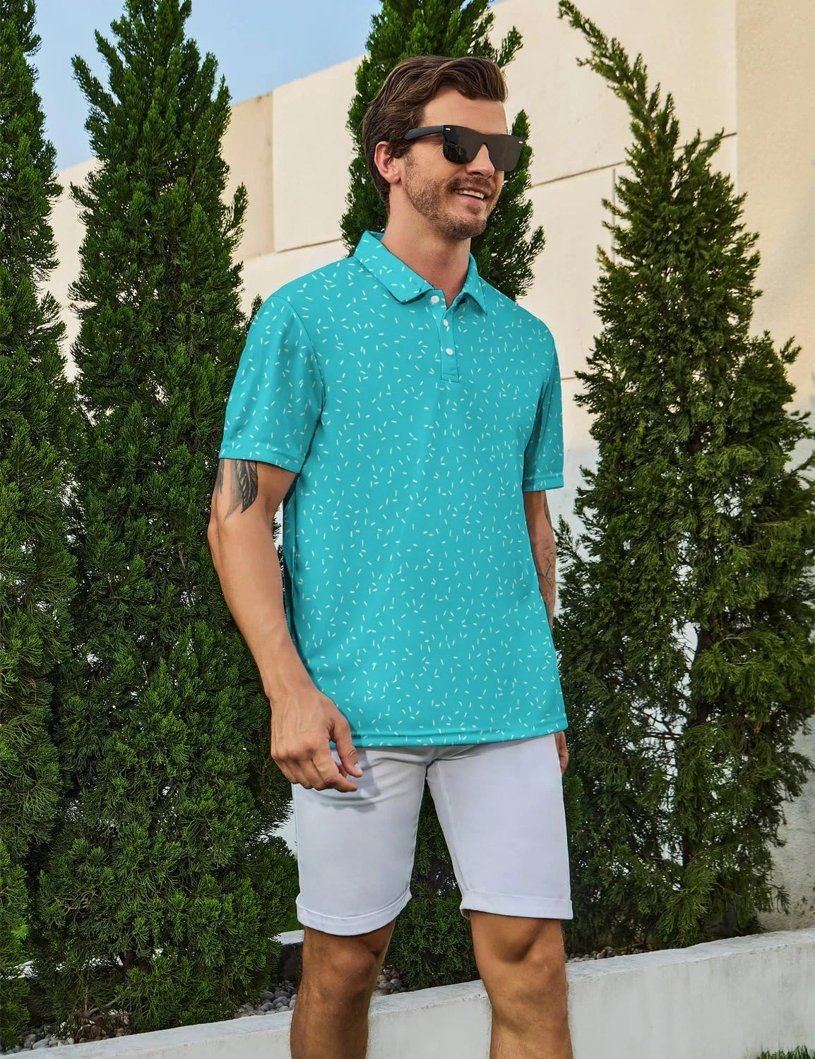 Men's Polo Shirts Golf Shirts for Men Quick-Dry Moisture Wicking Polo Shirt Short Sleeve Polo Shirts