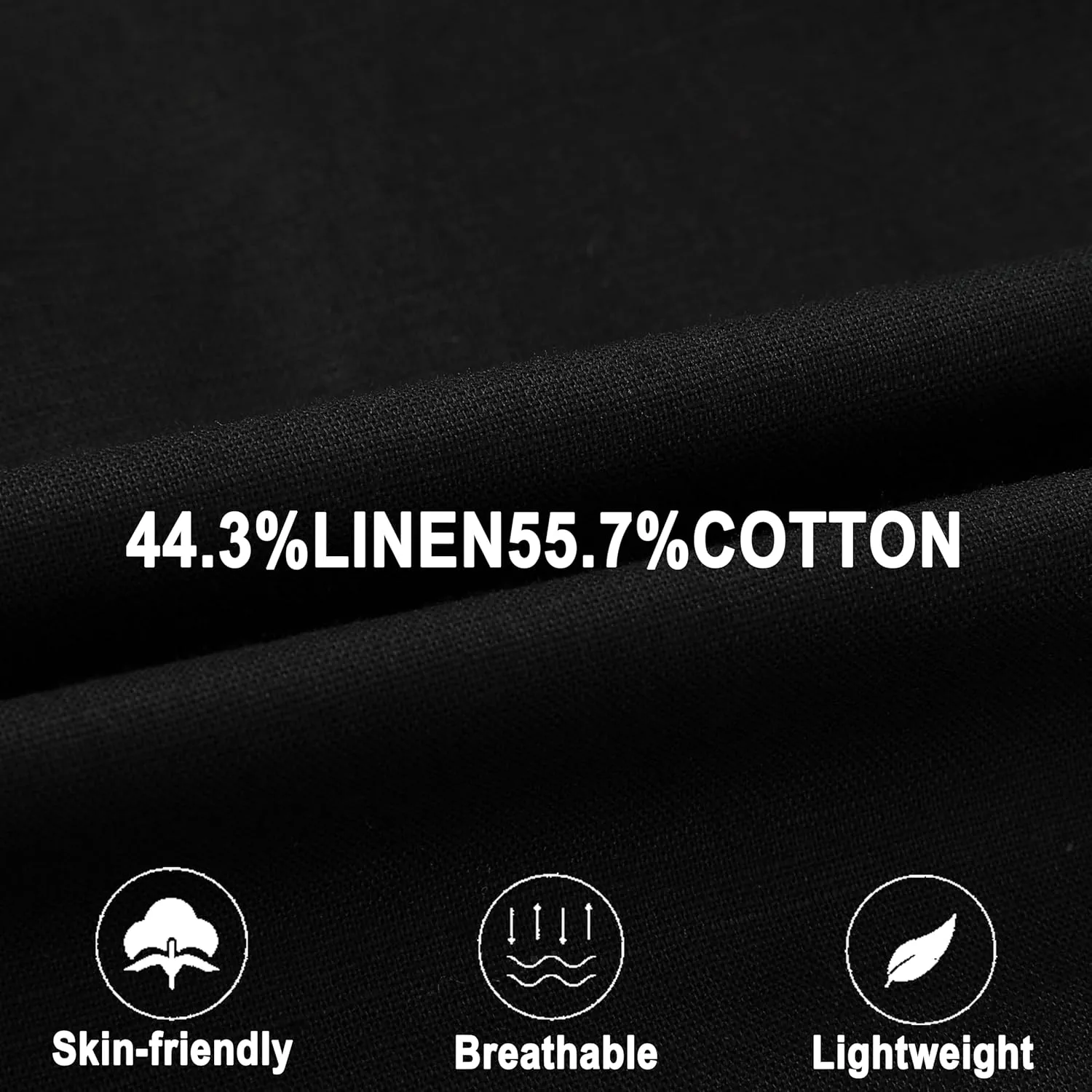 Men's Short Sleeve Button Down Shirt Cotton Linen Shirt Casual Lightweight Beach Shirt