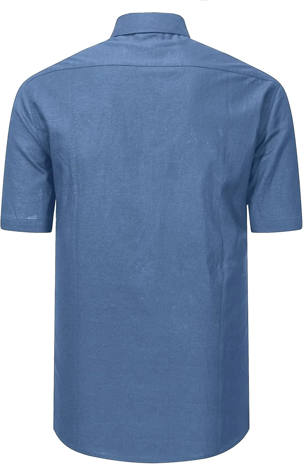Men's Short Sleeve Button Down Shirt Cotton Linen Shirt Casual Lightweight Beach Shirt