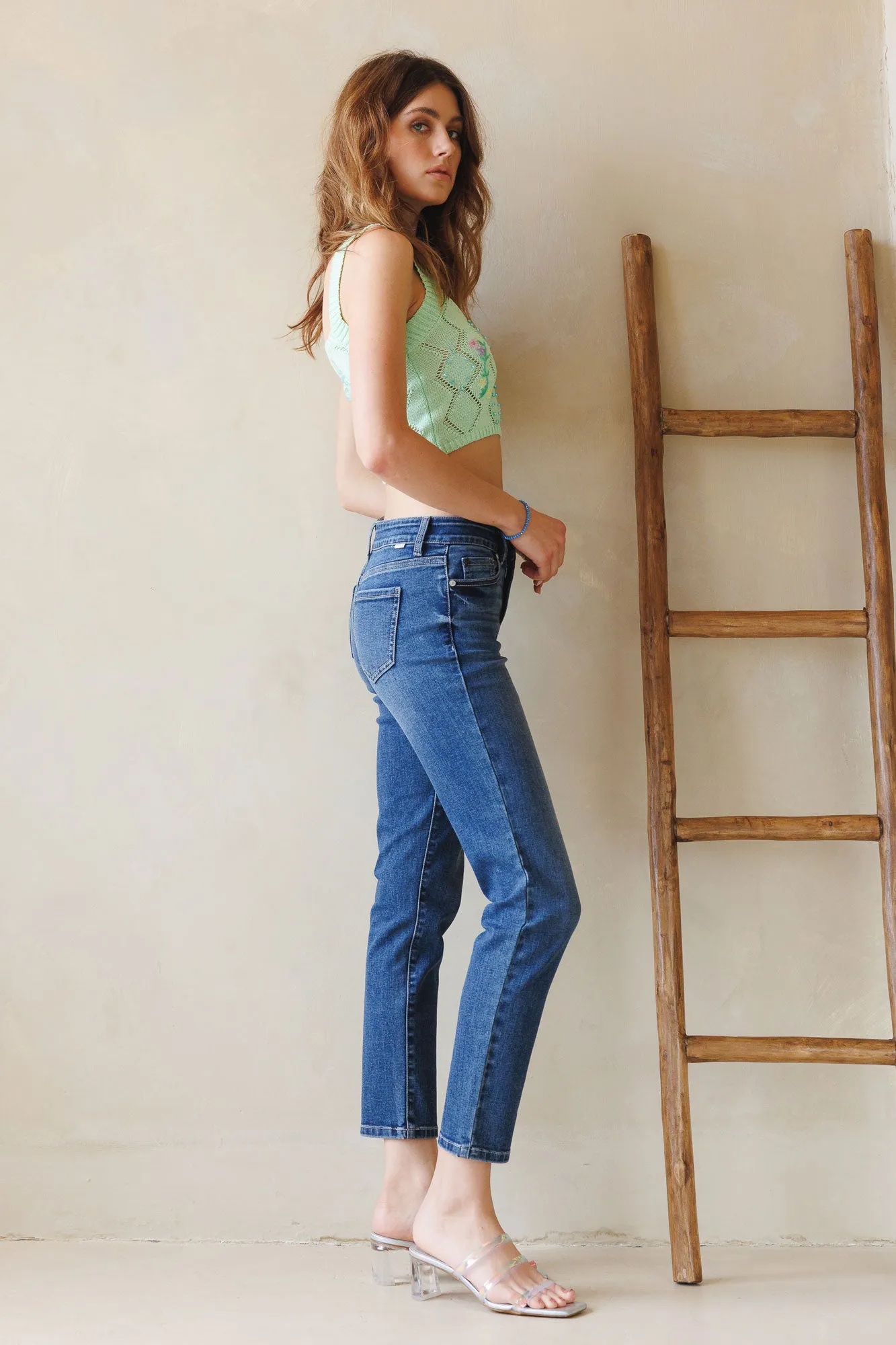 Mid Rise Relaxed Skinny Jeans