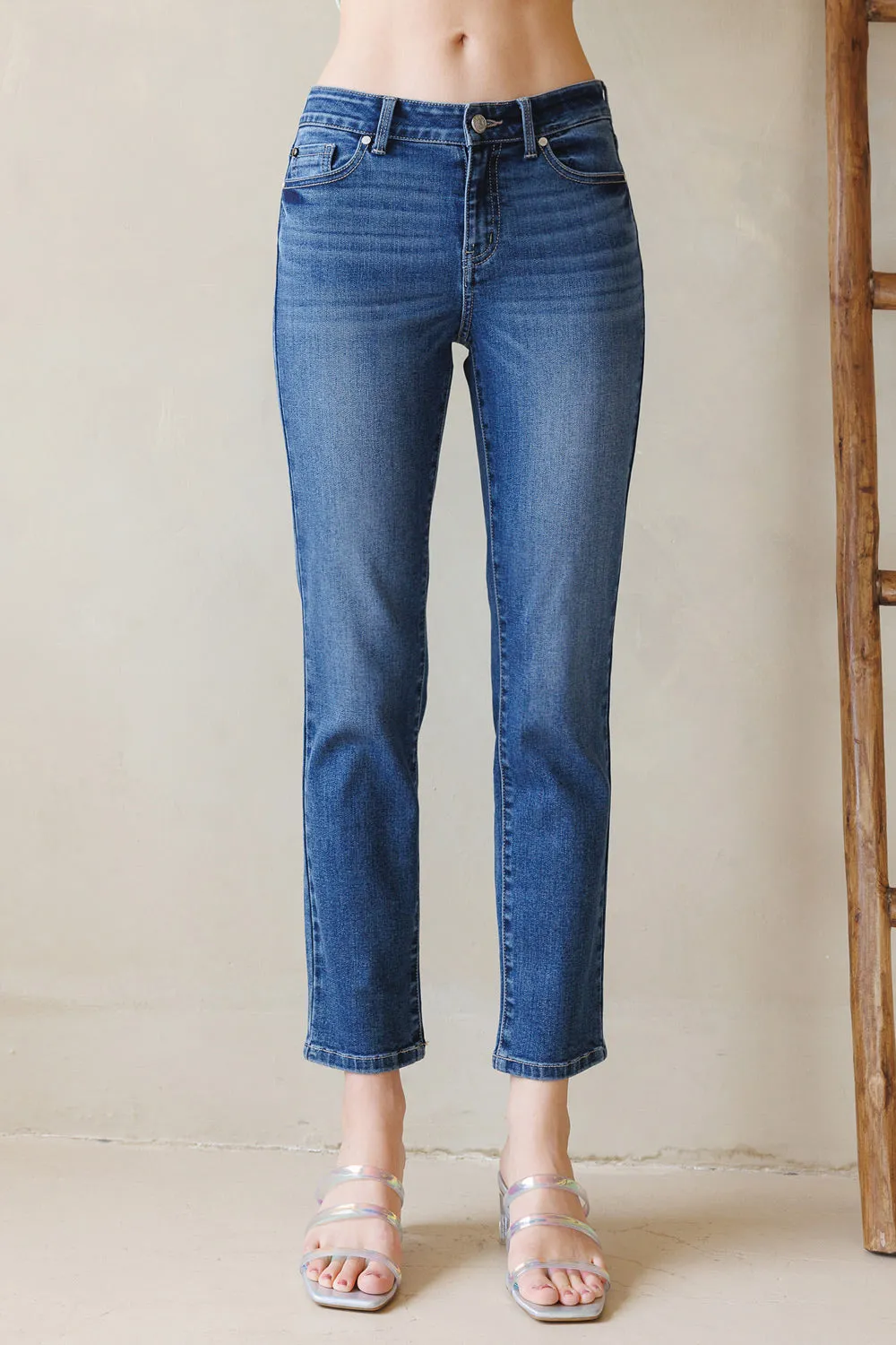 Mid Rise Relaxed Skinny Jeans