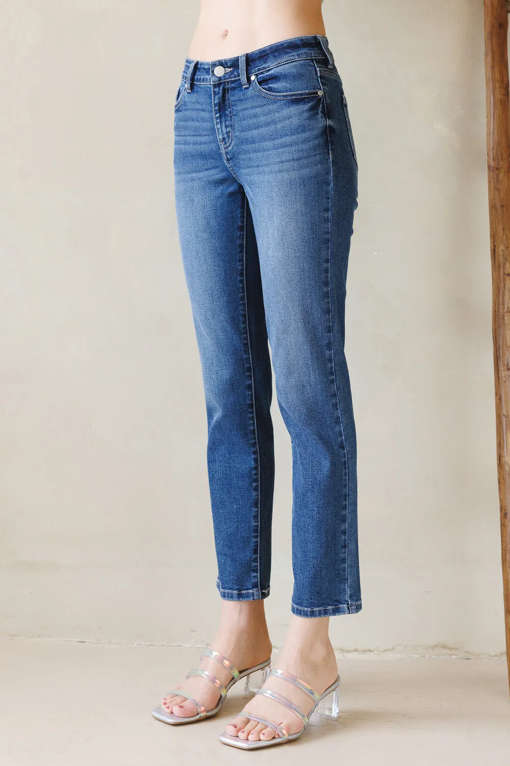 Mid Rise Relaxed Skinny Jeans