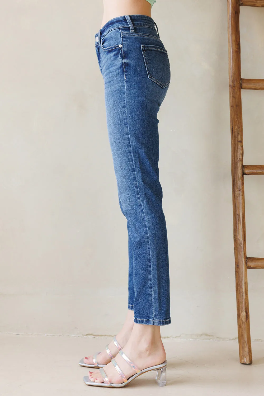 Mid Rise Relaxed Skinny Jeans