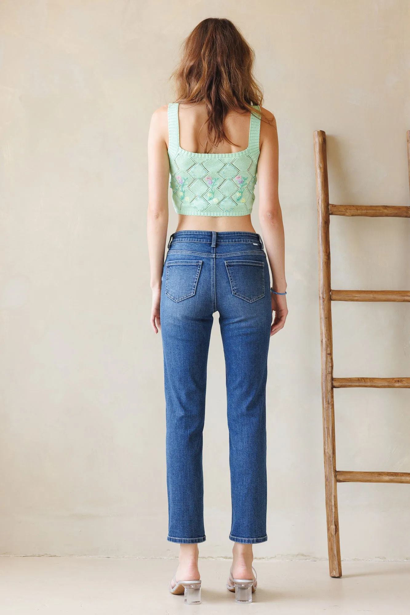 Mid Rise Relaxed Skinny Jeans