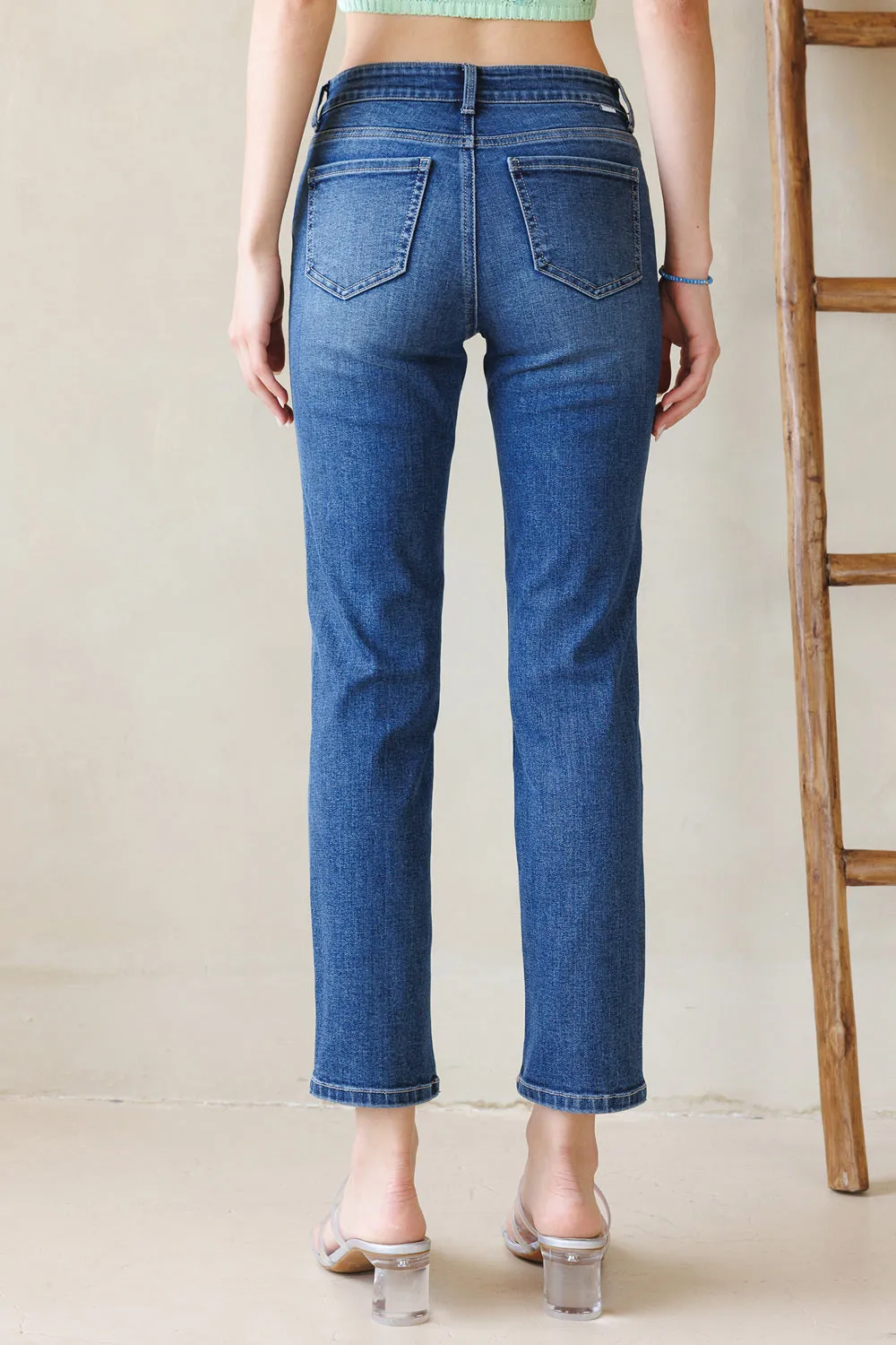 Mid Rise Relaxed Skinny Jeans