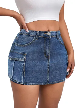 Mini Skirt for Women Denim Skirts Sexy Jean Skirts