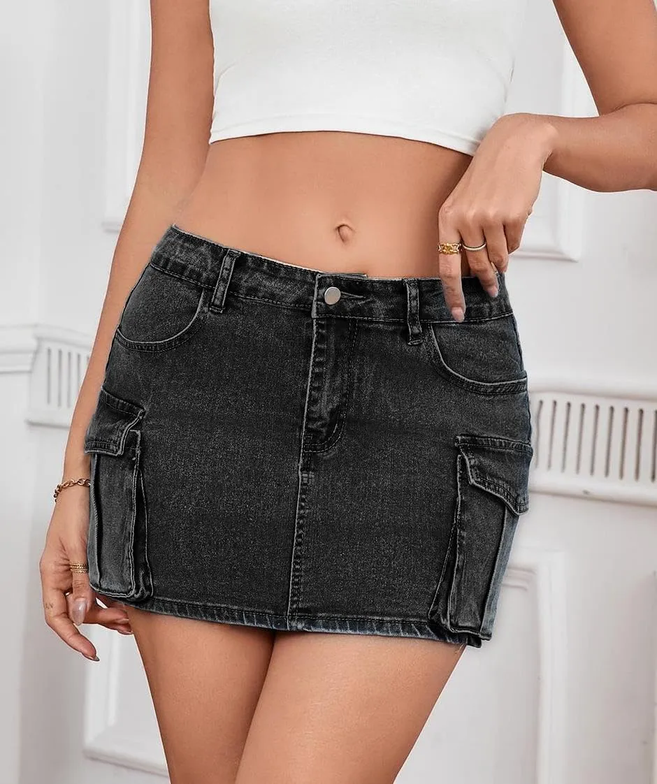 Mini Skirt for Women Denim Skirts Sexy Jean Skirts