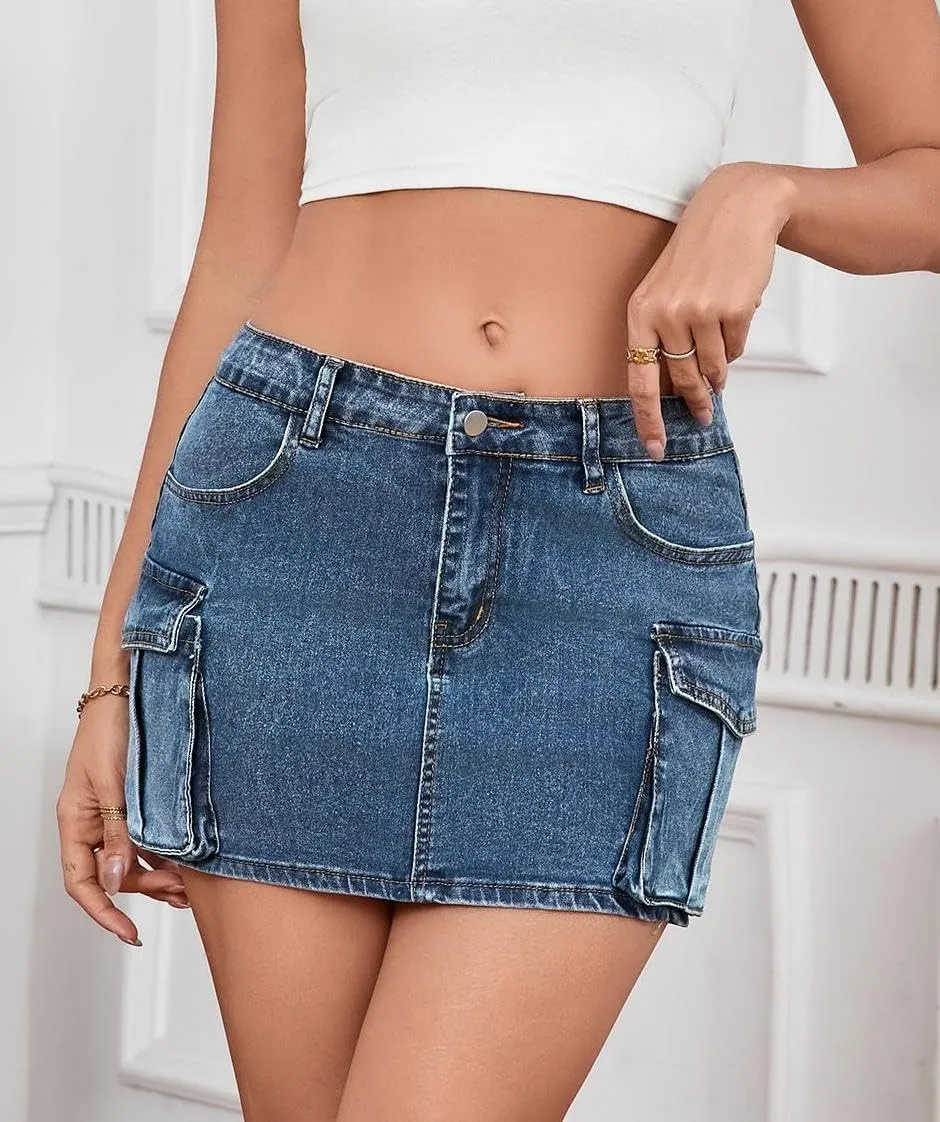 Mini Skirt for Women Denim Skirts Sexy Jean Skirts