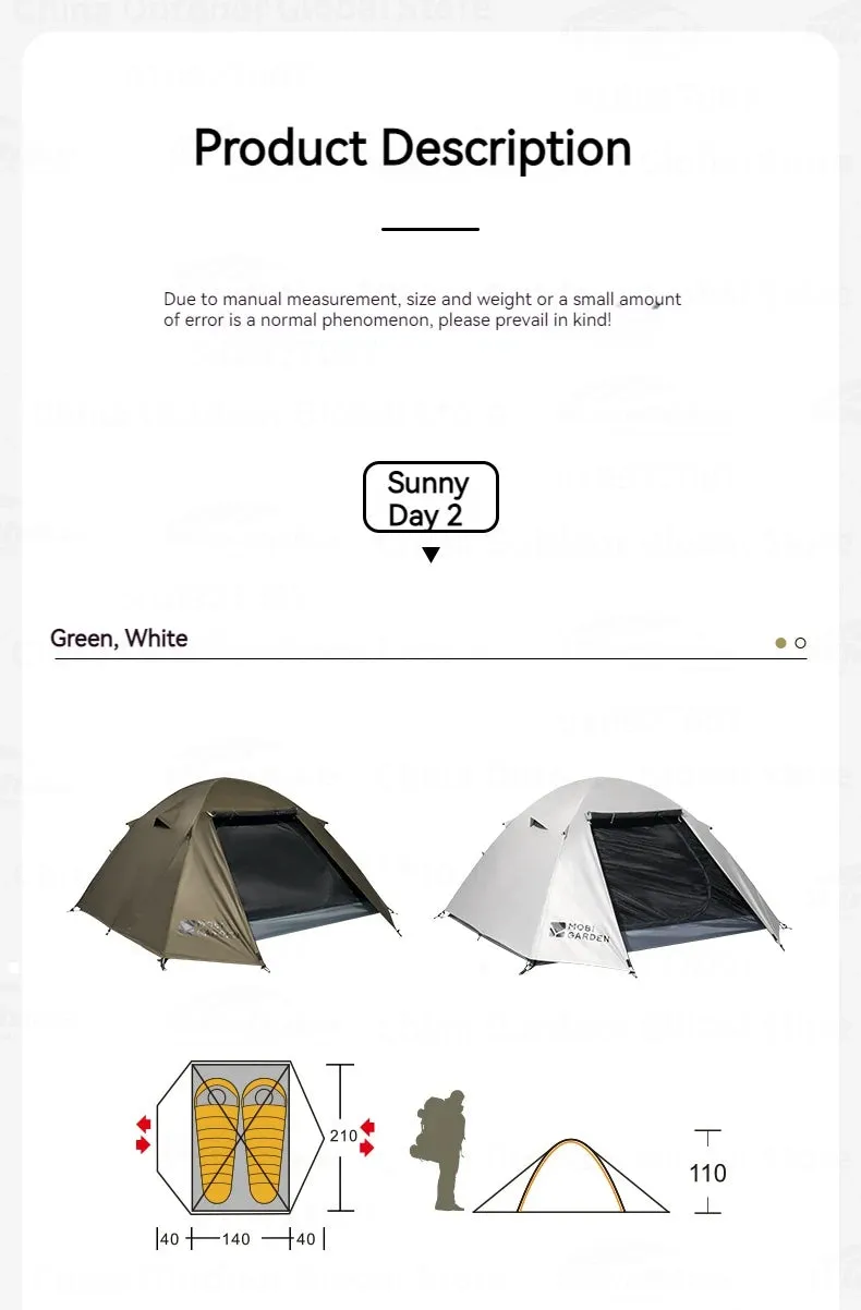 MOBI GARDEN Sunny Day 2P Tent