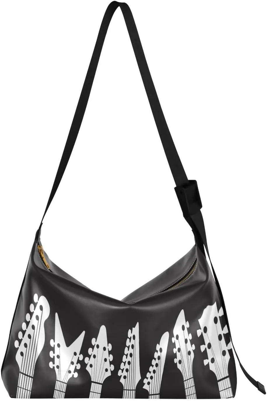 Neck Guitar Tote Bag for Women Large leather hobo bags for women crossbody Handbag Casual Trendy Shoulder Bags for Work Travel Shopping