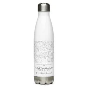 NY Times v. Sullivan  - Stainless Steel Water Bottle