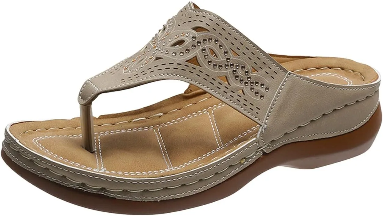 Orthopedic Slide Sandals for Women with Arch Support Summer Beach Shoes Lightweight Adjustable Straps Comfortable Walking Casual Plantar Fasciitis Recovery