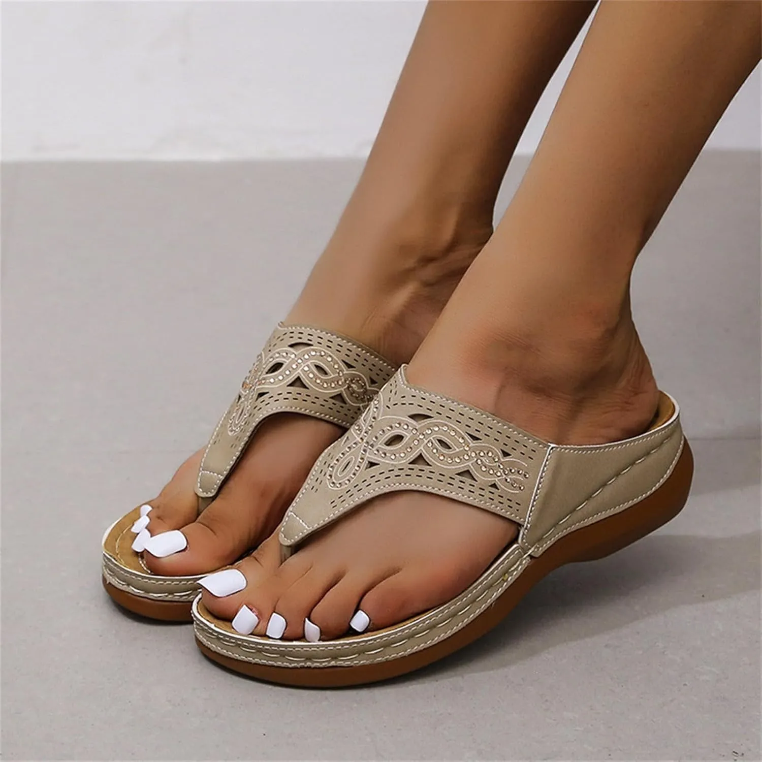 Orthopedic Slide Sandals for Women with Arch Support Summer Beach Shoes Lightweight Adjustable Straps Comfortable Walking Casual Plantar Fasciitis Recovery