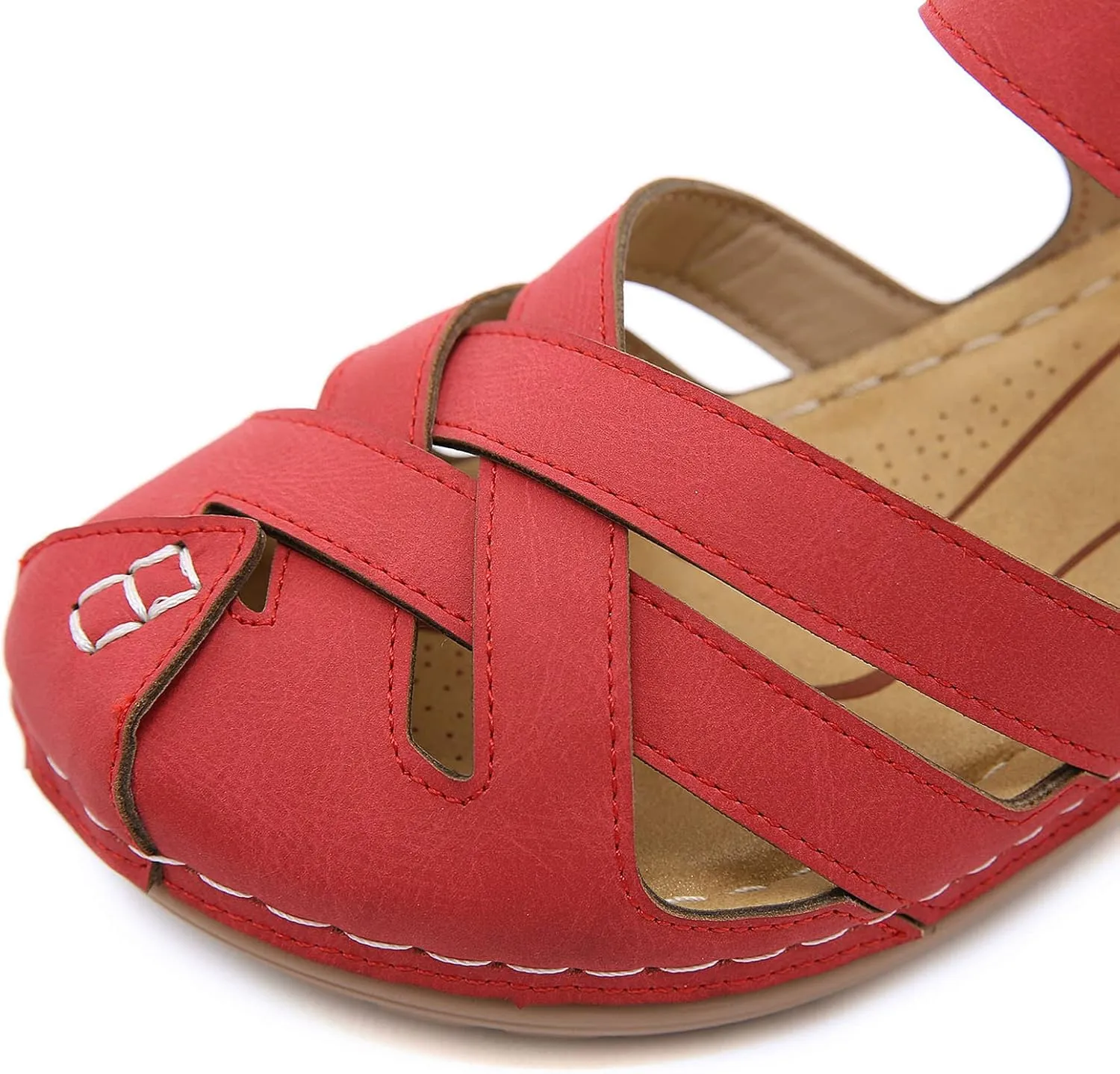 Orthotic Sandals for Women with Arch Support Back Strap Roman Flats Beach with Flowers Low Wedge Sandals Dressy Summer Heel Sandals Women Orthopedic