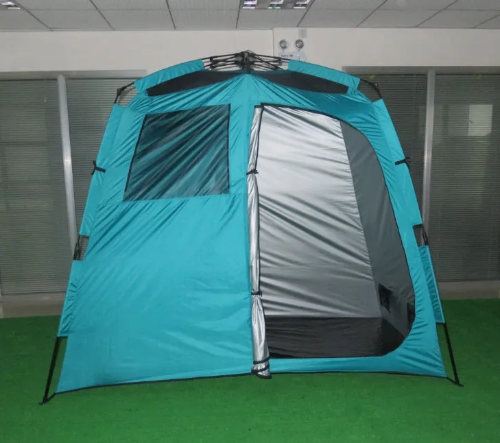 Outdoor Camping Instant Open 2-Room Shower Changing Dress Privacy Tent