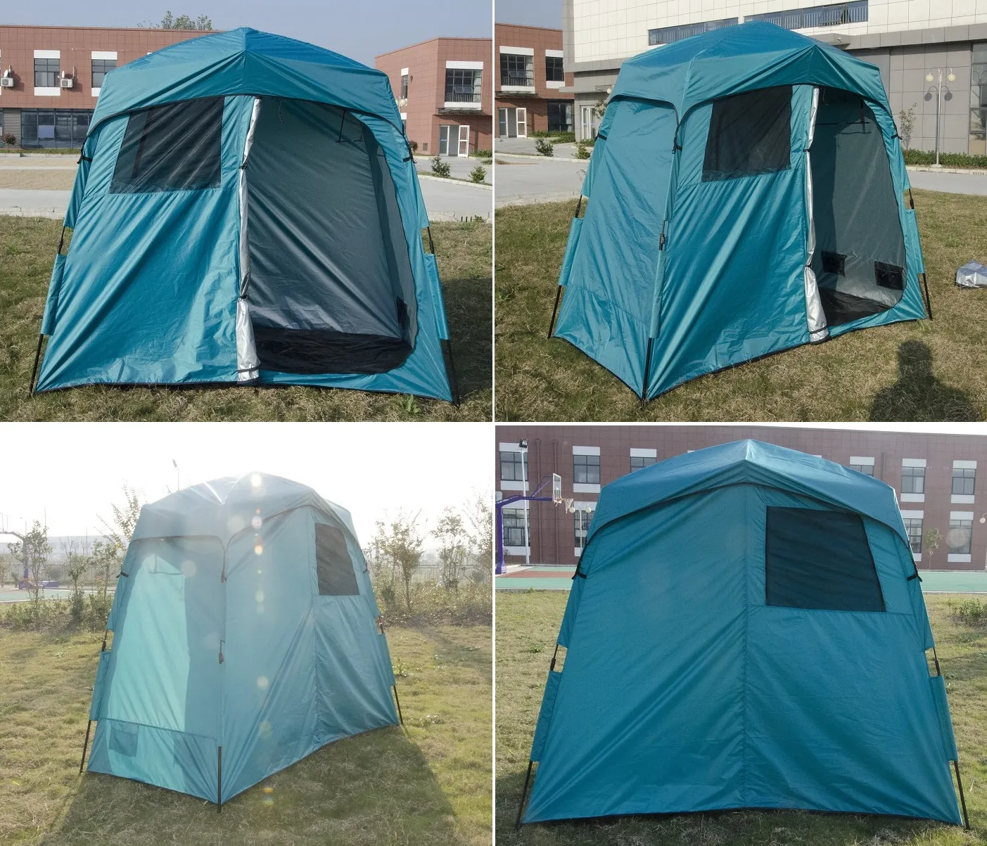Outdoor Camping Instant Open 2-Room Shower Changing Dress Privacy Tent