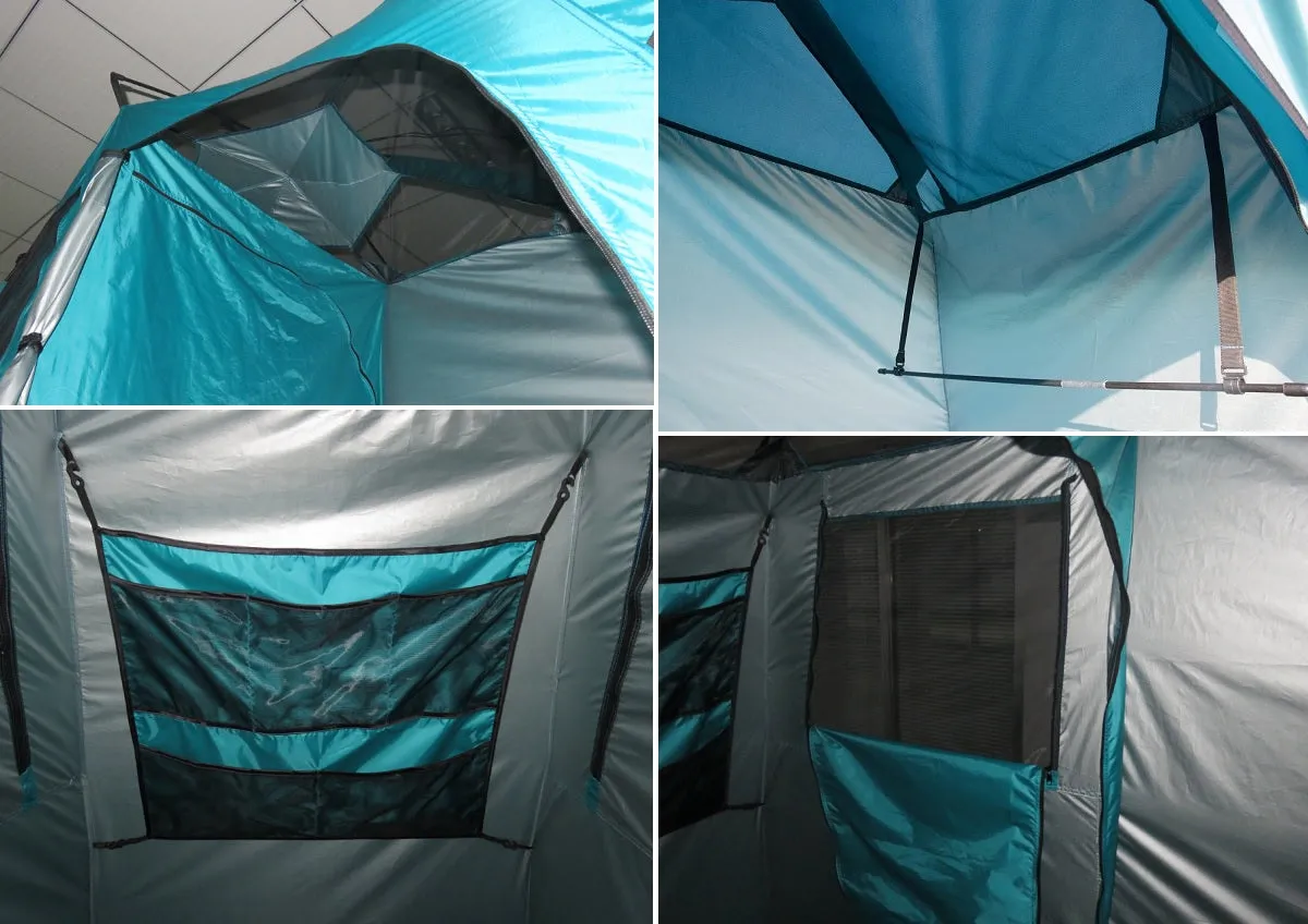 Outdoor Camping Instant Open 2-Room Shower Changing Dress Privacy Tent