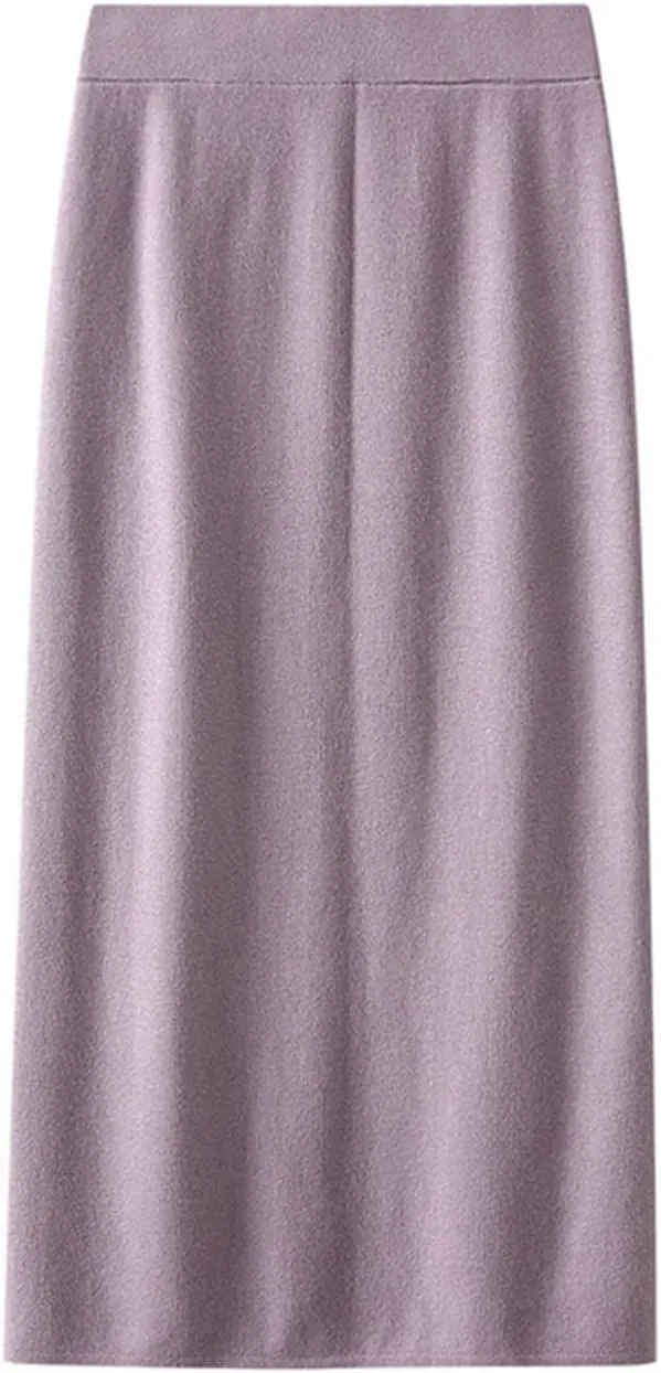 Pencil Skorts for Women Casual Solid Color Elastic High Waist Side Slit Skirts 2025 Fashion Soft Comfy Bodycon Skirt