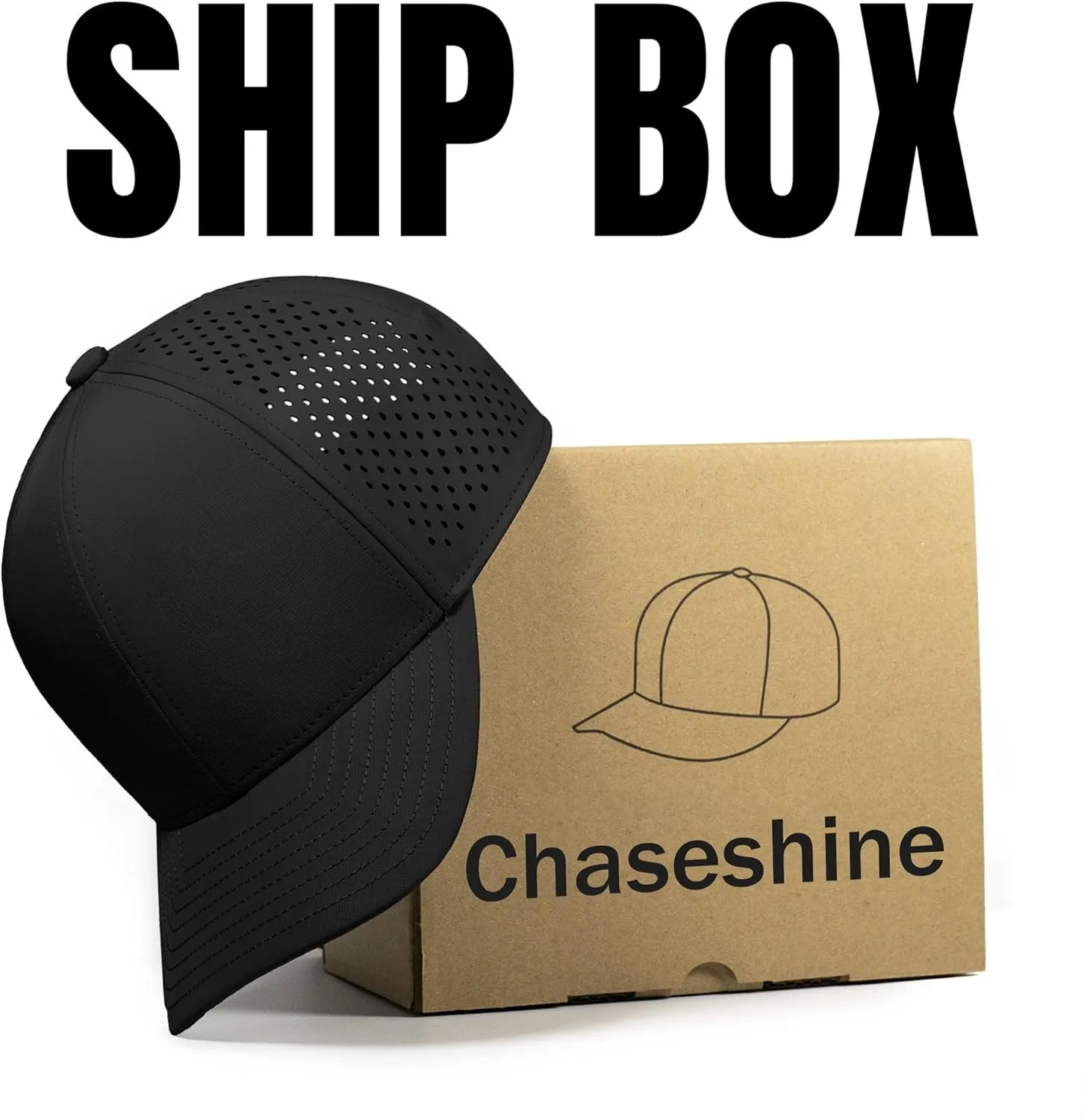 Performance Snapback Hats for Men Women,6 Panel Baseball Cap,Golf,Running,Workout