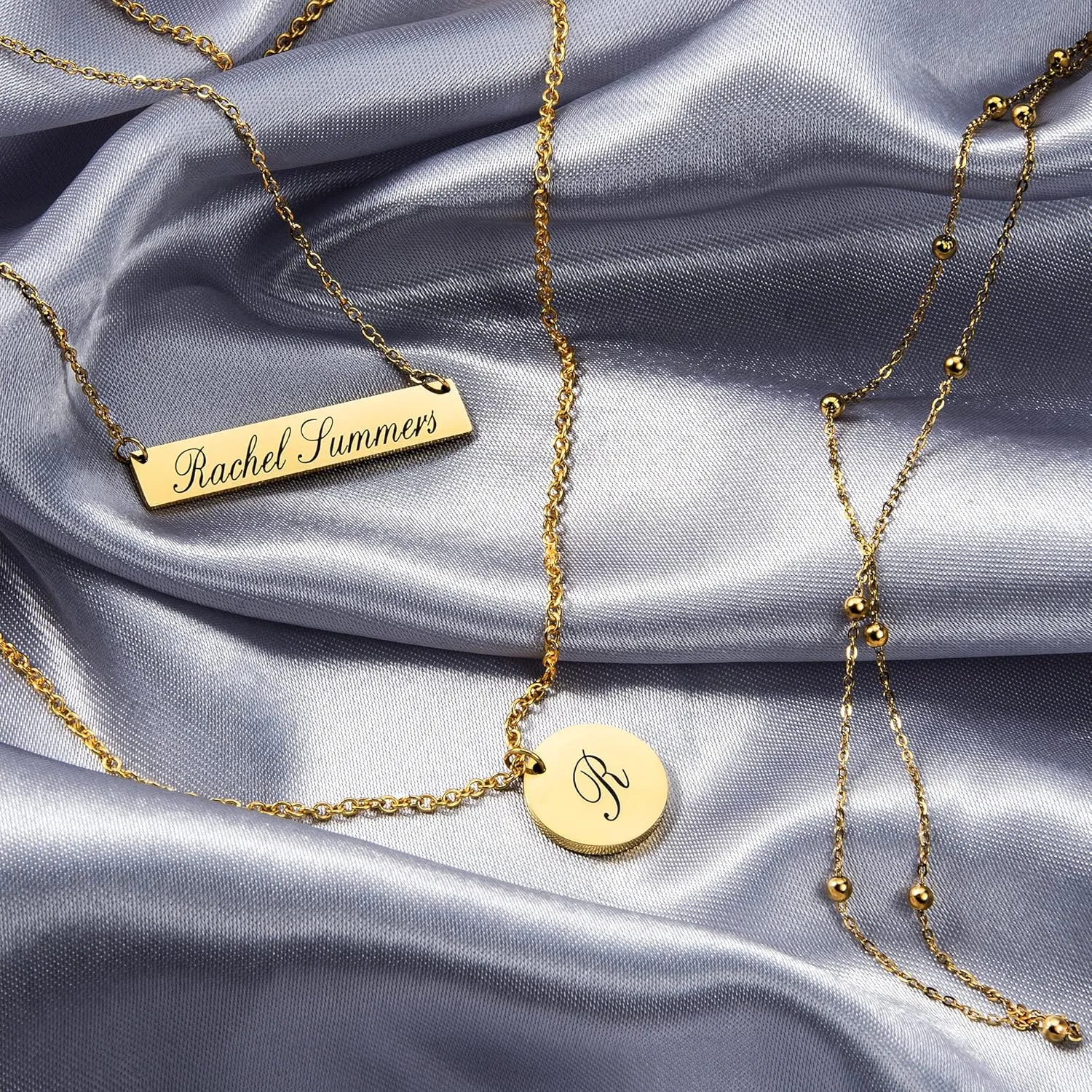 Personalized Necklace for Women, Custom Name Bar Pendant, Graduation Gift or Mothers Day Gift for Her, Gold Name Plate for Mom
