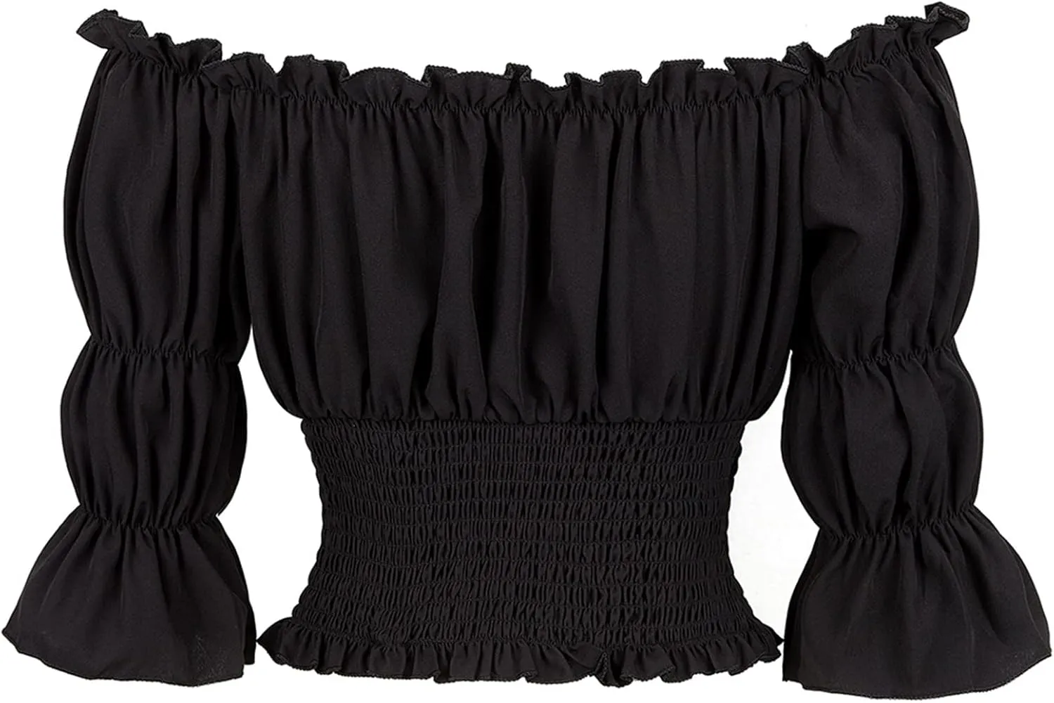 Pirate Shirt Women Renaissance Blouse Crop Top Off Shoulder Tops for Womens Pirate Costume