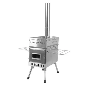 premium Sauna Stove Wood-Burning Sauna Stove For Picnic Camping Tent Folding Portable with Window