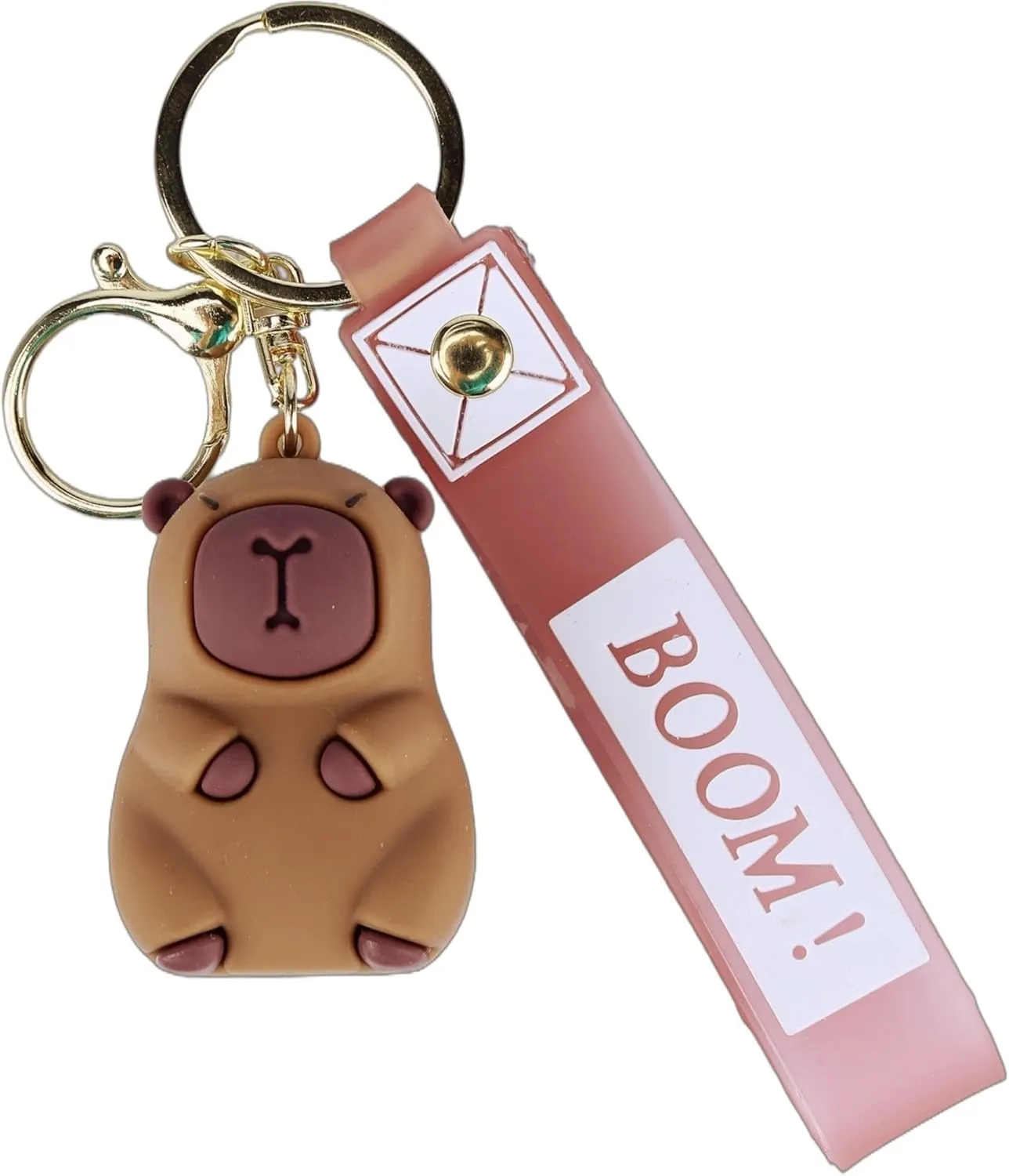 PVC Capybara Keychains with Duck Hat, Animal Keychain Gifts for Women Girls Ladies Grilfriend