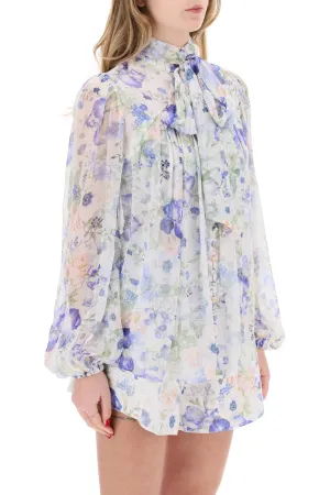 "floral nature blouse with puff