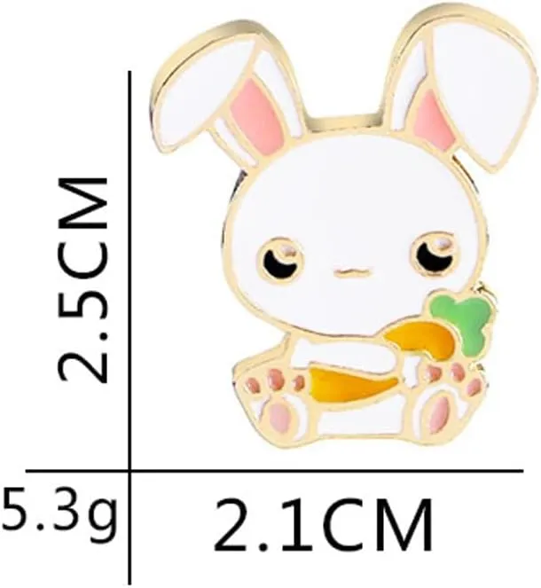 Rabbit Brooch Artist Shiny Jewelry Art Student Graduation Souvenir Brooch Drip Oil Painted Enamel Pin Suitable for Hat Jacket Canvas Bag