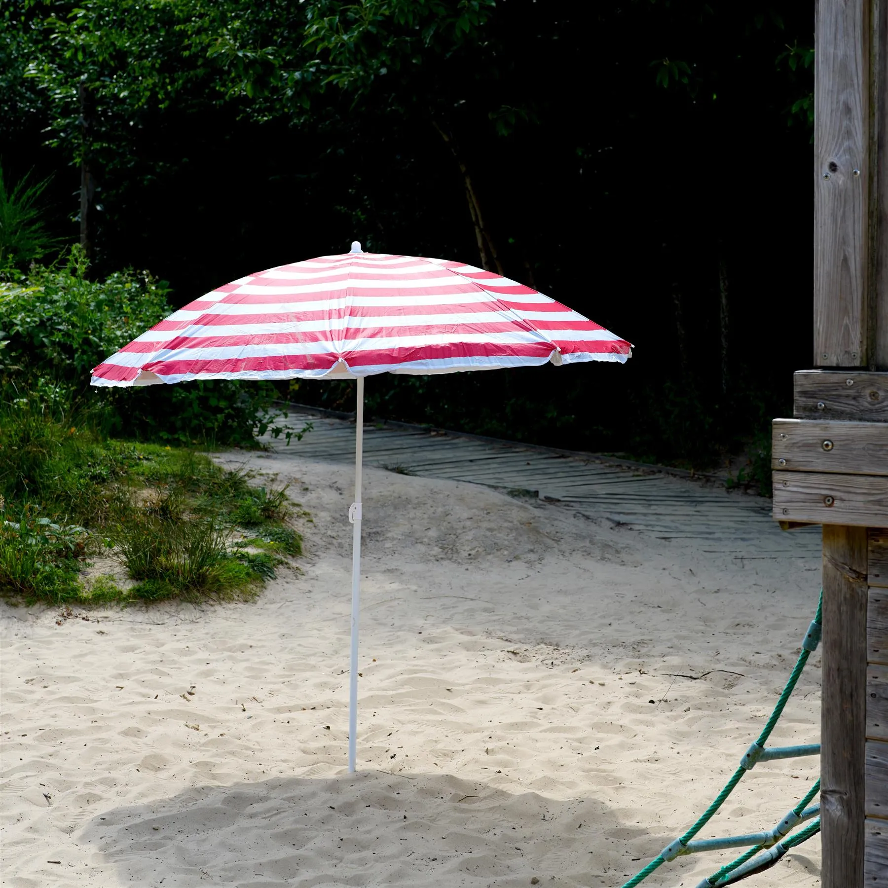 Red Garden Parasol 1.7m