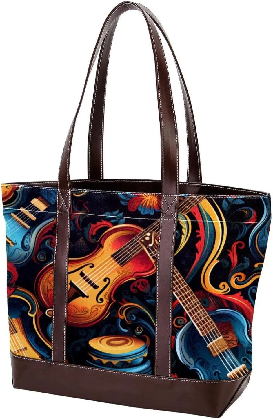 Retro Instruments-889 Tote Bags Durable Leather Canvas Purses and Handbags for Women Top Handle Shoulder Satchel Hobo Bags