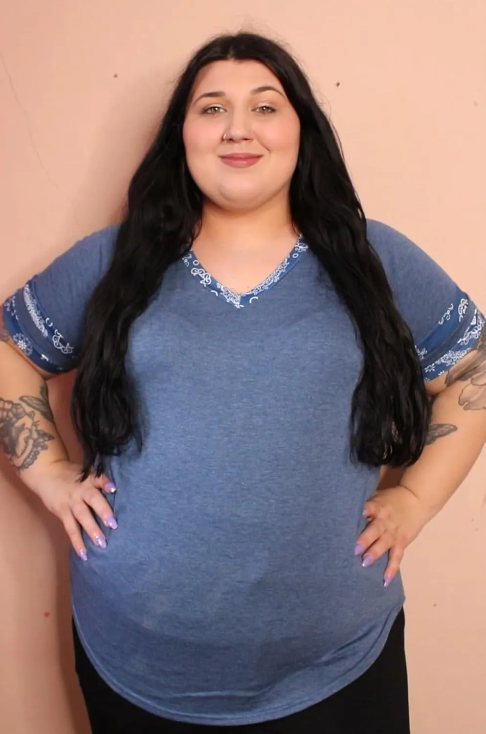 RITERA Plus Size Tops for Women Short Sleeve T Shirt Casual Summer V Neck Tunics Tees XL-6XL