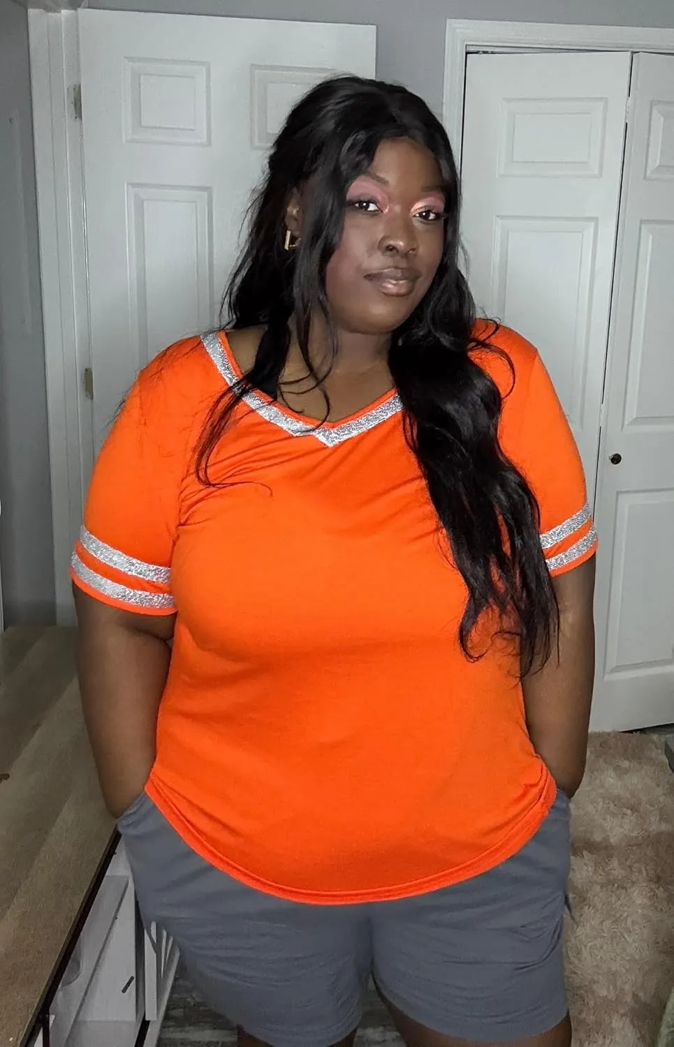 RITERA Plus Size Tops for Women Short Sleeve T Shirt Casual Summer V Neck Tunics Tees XL-6XL