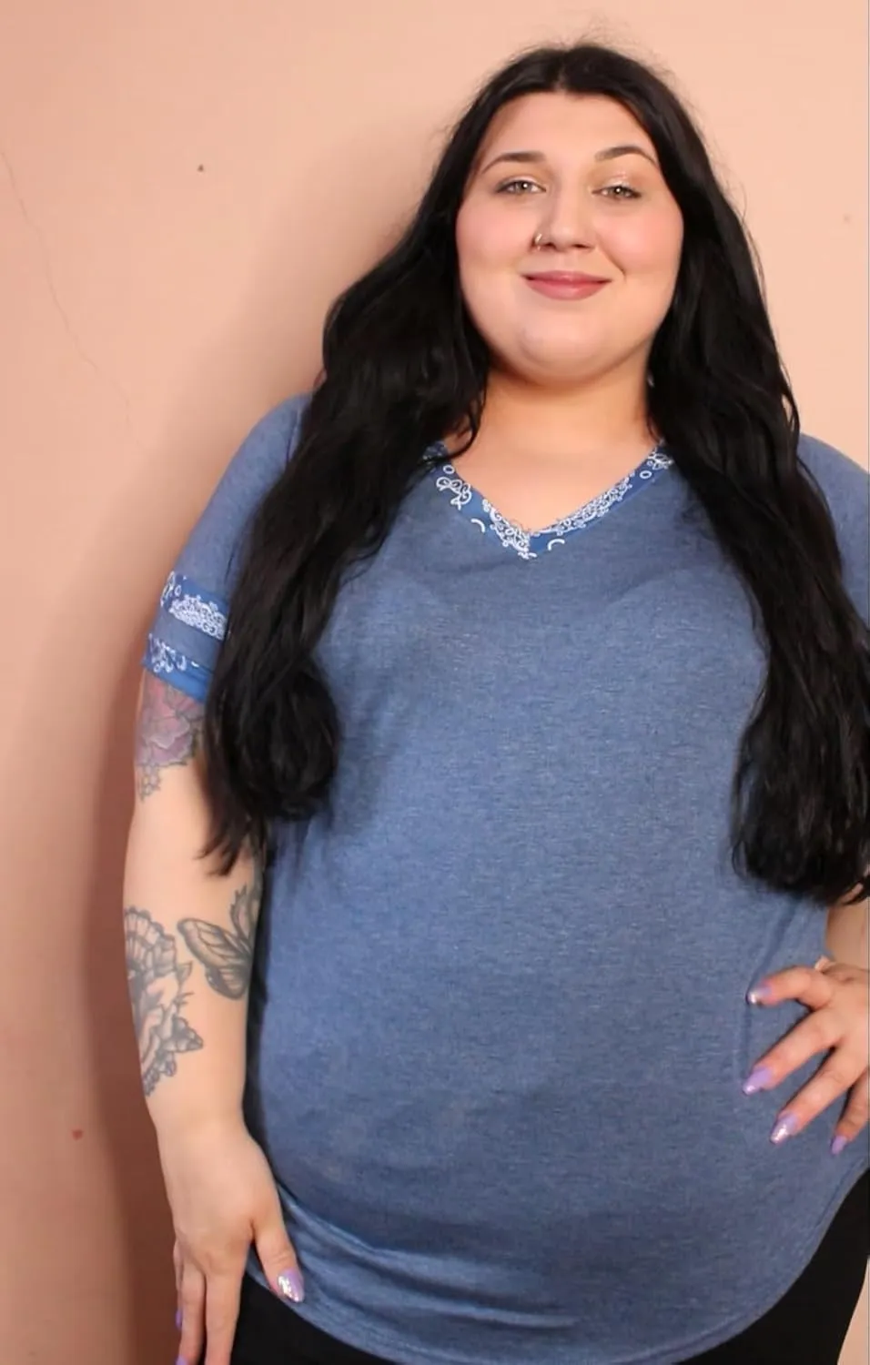 RITERA Plus Size Tops for Women Short Sleeve T Shirt Casual Summer V Neck Tunics Tees XL-6XL