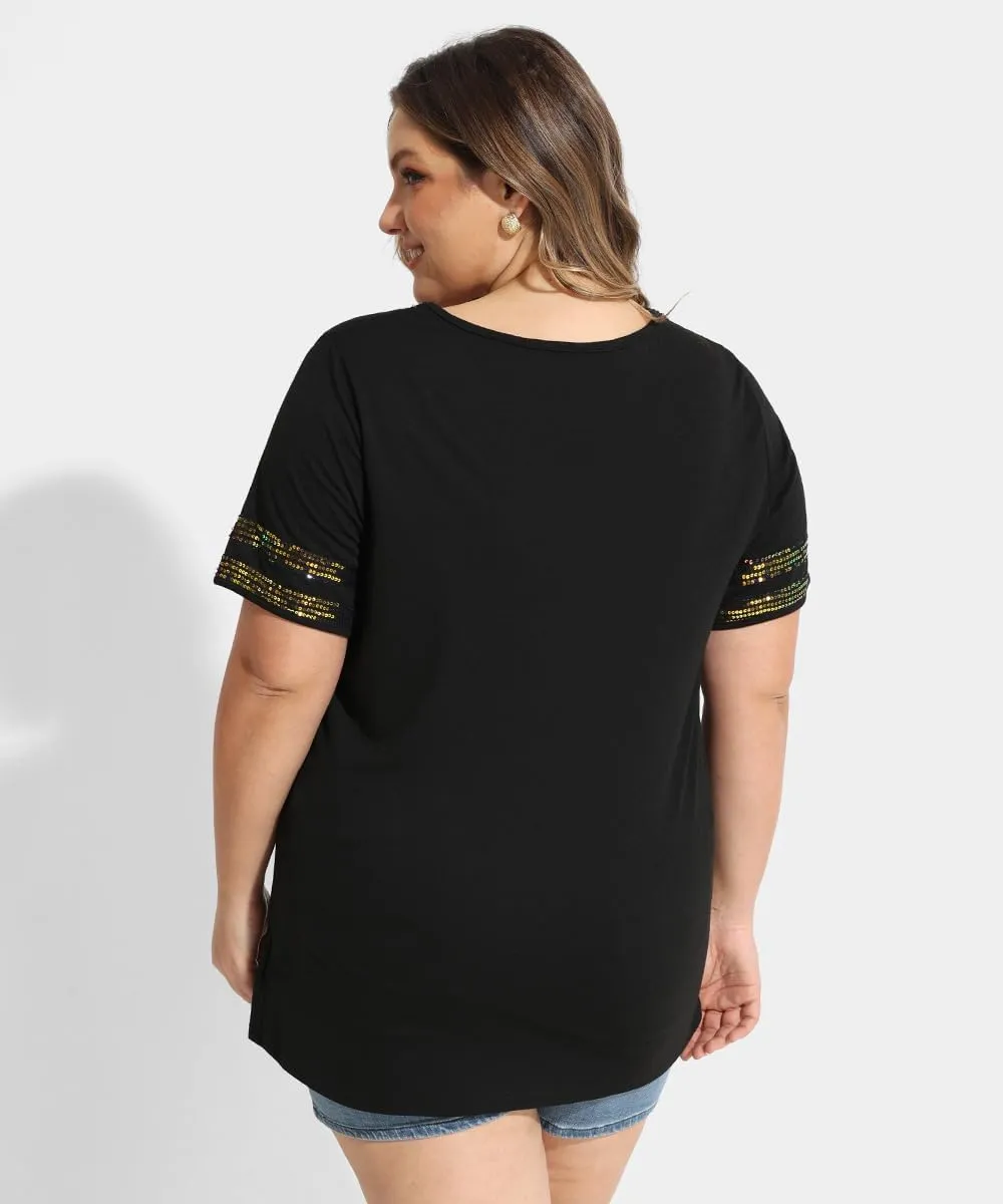 RITERA Plus Size Tops for Women Short Sleeve T Shirt Casual Summer V Neck Tunics Tees XL-6XL