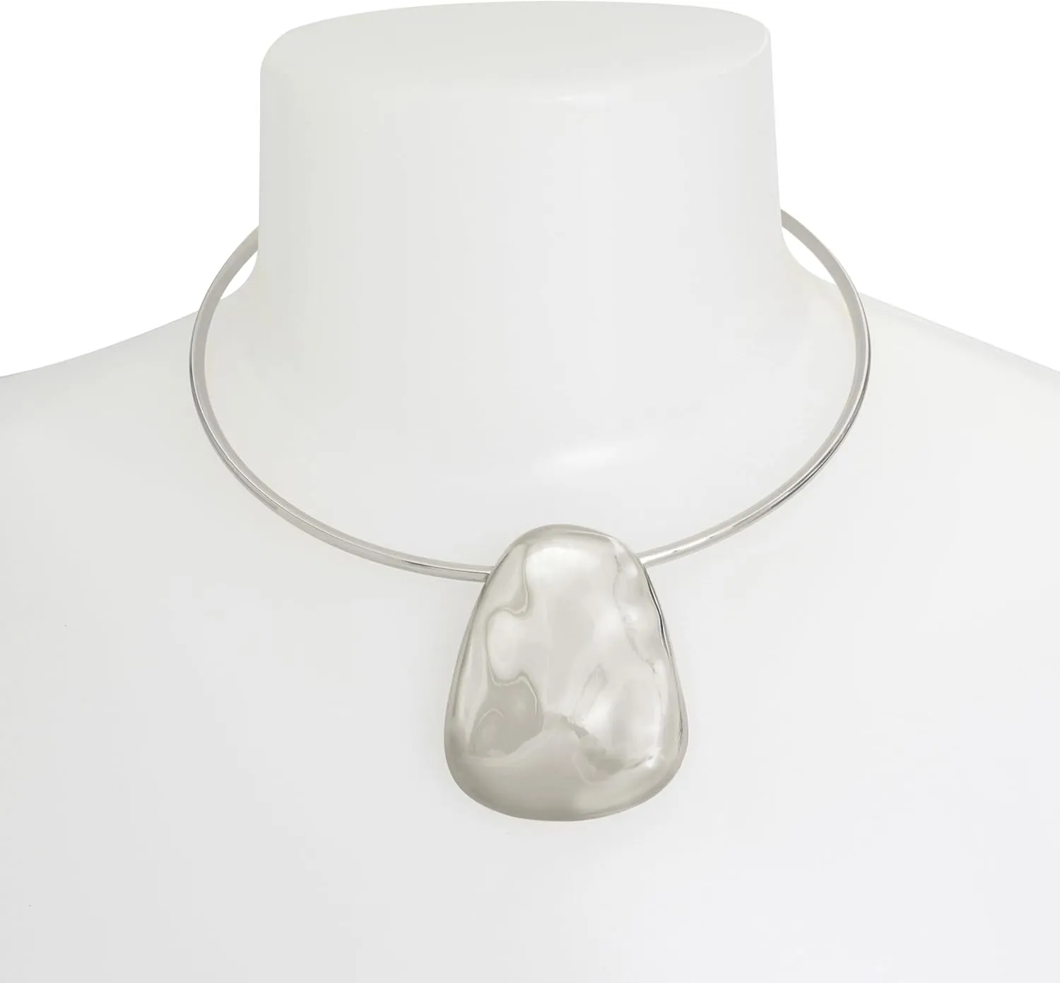 Robert Lee Morris Soho Womens Labradorite Sculpted Pendant Wire Necklace