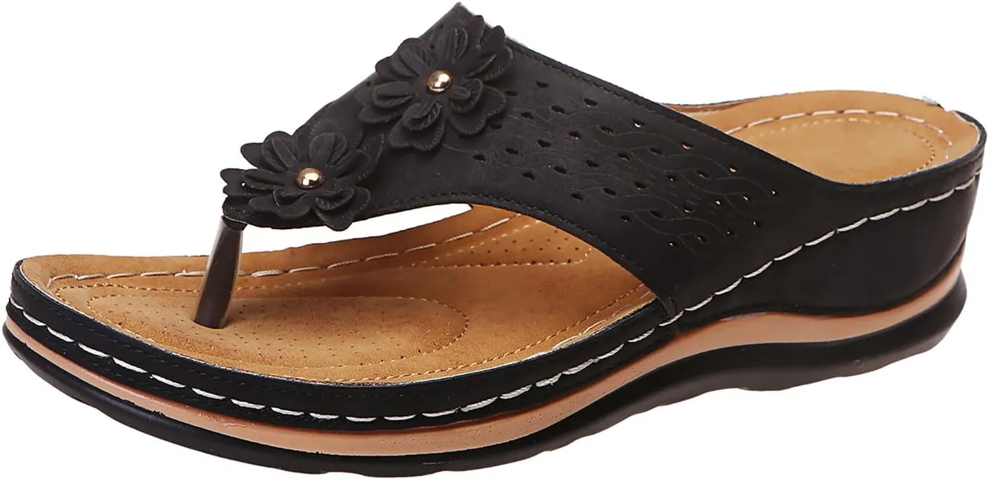 sandals women beach Orthopedic Sandals for Women Fashion,Womens Walking Sandals with Arch Support Anti-Slip Comfortable Casual Flip Flops