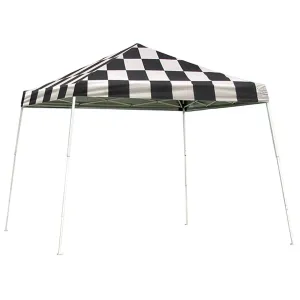 ShelterLogic | Pop-Up Canopy HD - Slant Leg 10 x 10 ft. Checkered Flag