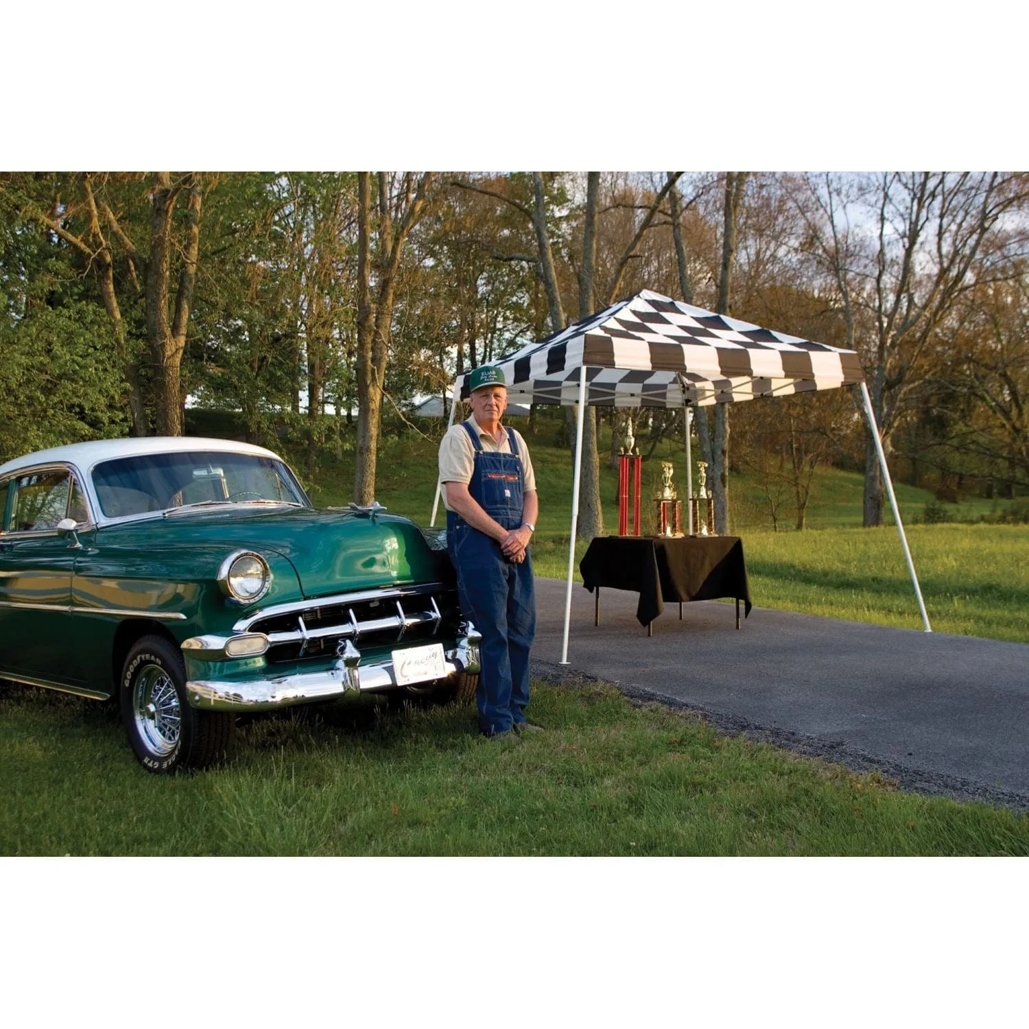 ShelterLogic | Pop-Up Canopy HD - Slant Leg 10 x 10 ft. Checkered Flag